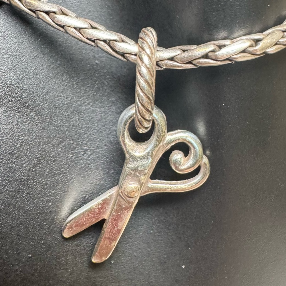 Brighton Silver Scissors Charm Pendant for Necklace or Bracelet